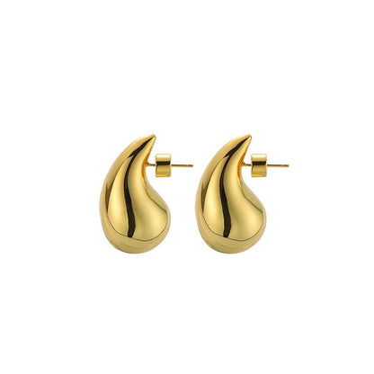 Gold Teardrop Lightweight Earrings | Tsukuba Jewelry