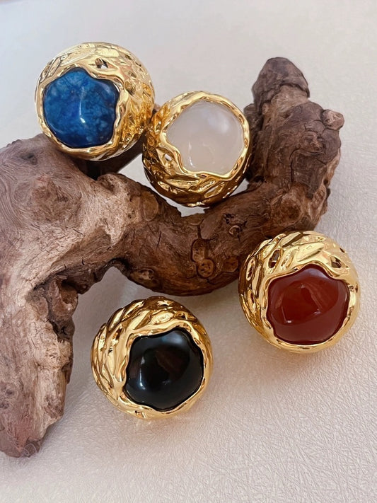 Gold-Plated Gemstone Rings | Tsukuba Jewelry