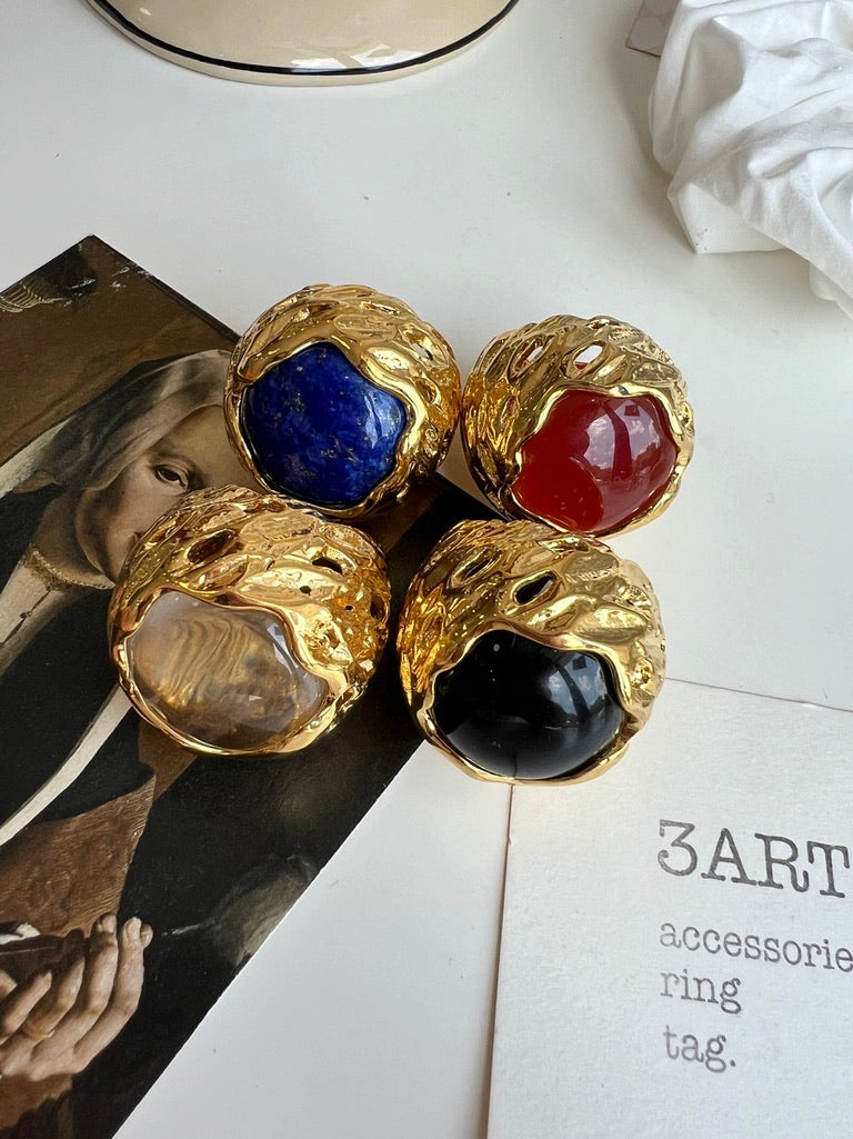 Gold-Plated Gemstone Rings | Tsukuba Jewelry