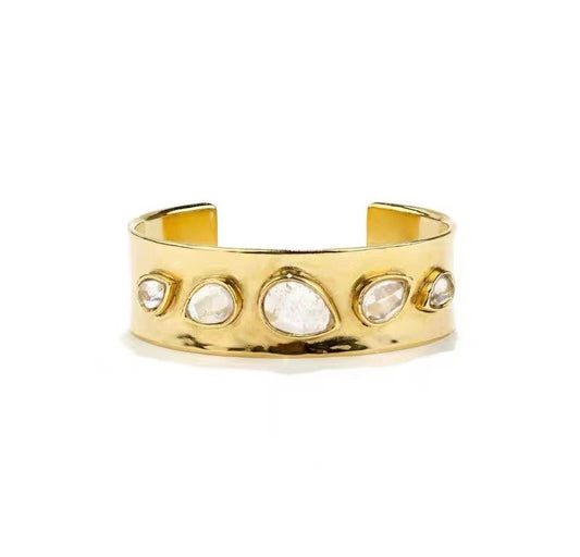 Handcrafted Gold Japanese Designer Crystal Bracelet